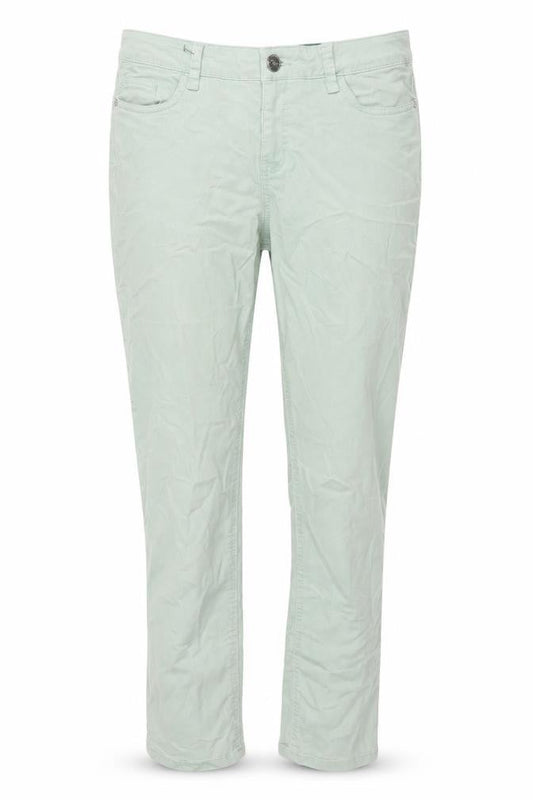 F&F Womens Green Cotton Straight Jeans Size 10 L26 in Regular Zip