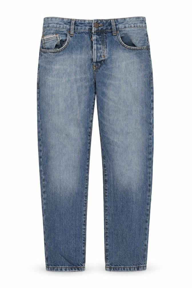 Burton Mens Blue Cotton Tapered Jeans Size 34 in L30 in Regular Zip