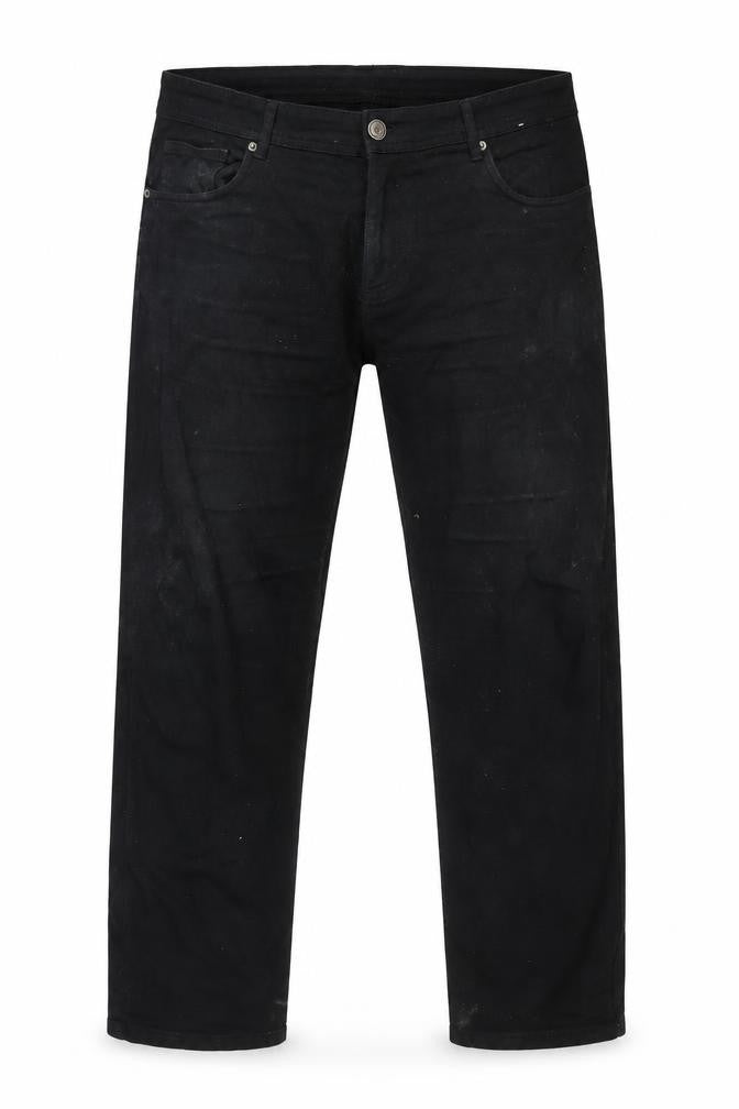 Denim & Co. Mens Black Cotton Blend Straight Jeans Size 36 in L28 in Regular Tie