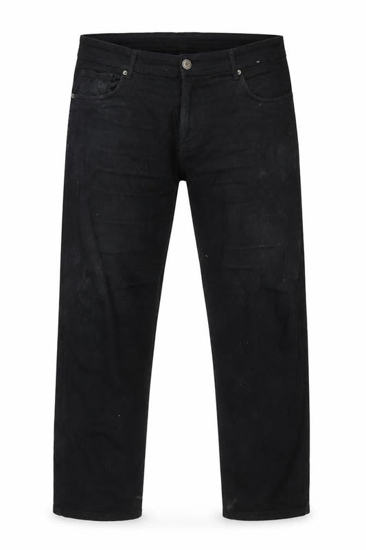 Denim & Co. Mens Black Cotton Blend Straight Jeans Size 36 in L28 in Regular Tie