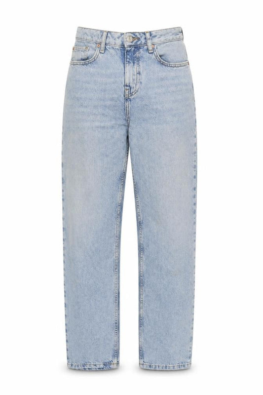 Denim & Co. Womens Blue Cotton Straight Jeans Size 8 L29 in Regular Zip