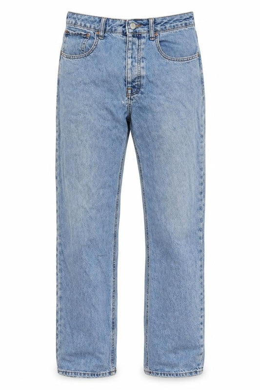 ASOS Mens Blue Cotton Straight Jeans Size 30 in L32 in Regular Button - Fraying to hem.