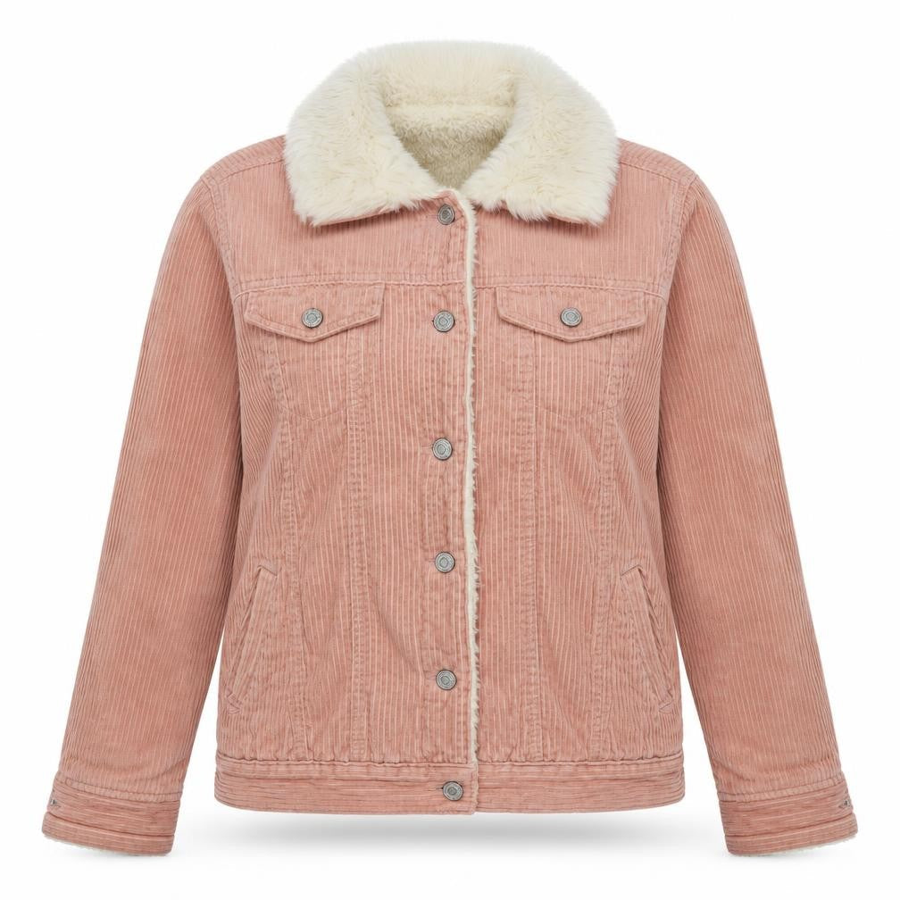 Denim & Co. Womens Pink Biker Jacket Size 8 Button