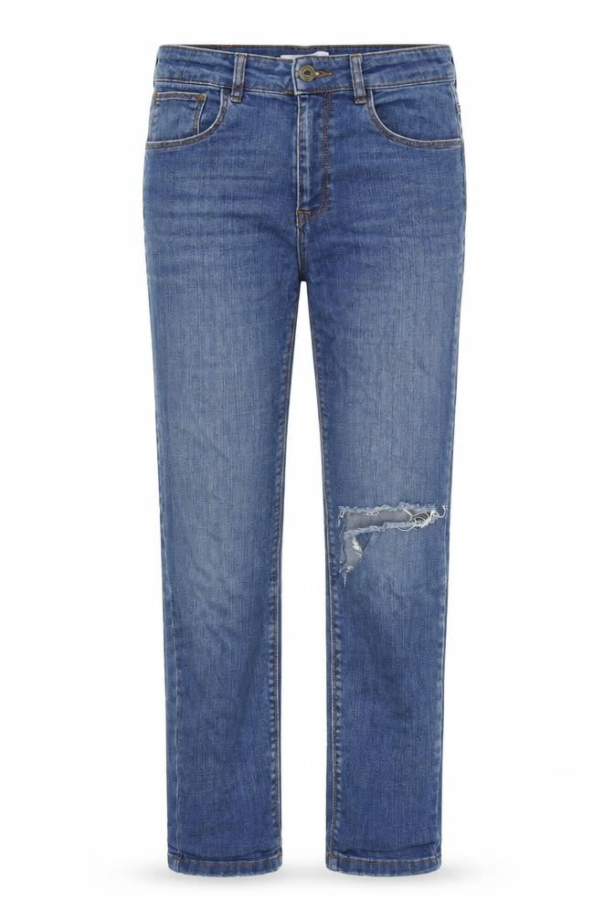 Collusion Womens Blue Cotton Blend Straight Jeans Size 30 in L32 in Regular Zip