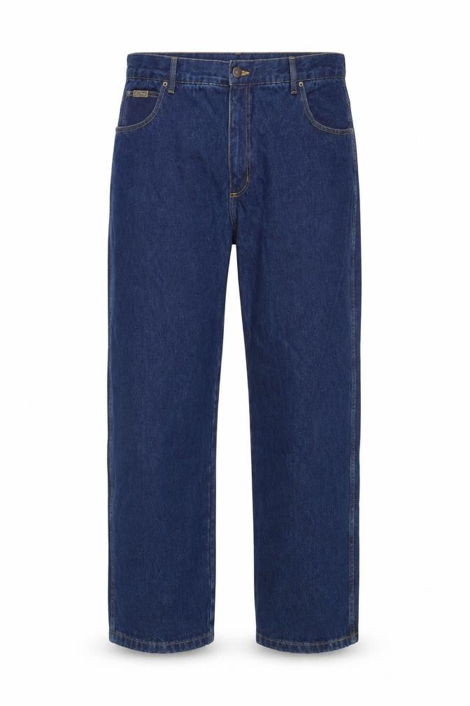 Indigo Mens Blue Cotton Straight Jeans Size 46 in L30 in Regular Zip - Dingos.