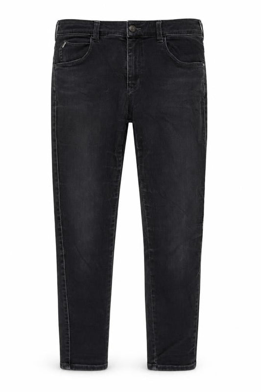 ARMANI Womens Grey Cotton Blend Tapered Jeans Size 29 in L31 in Regular Zip