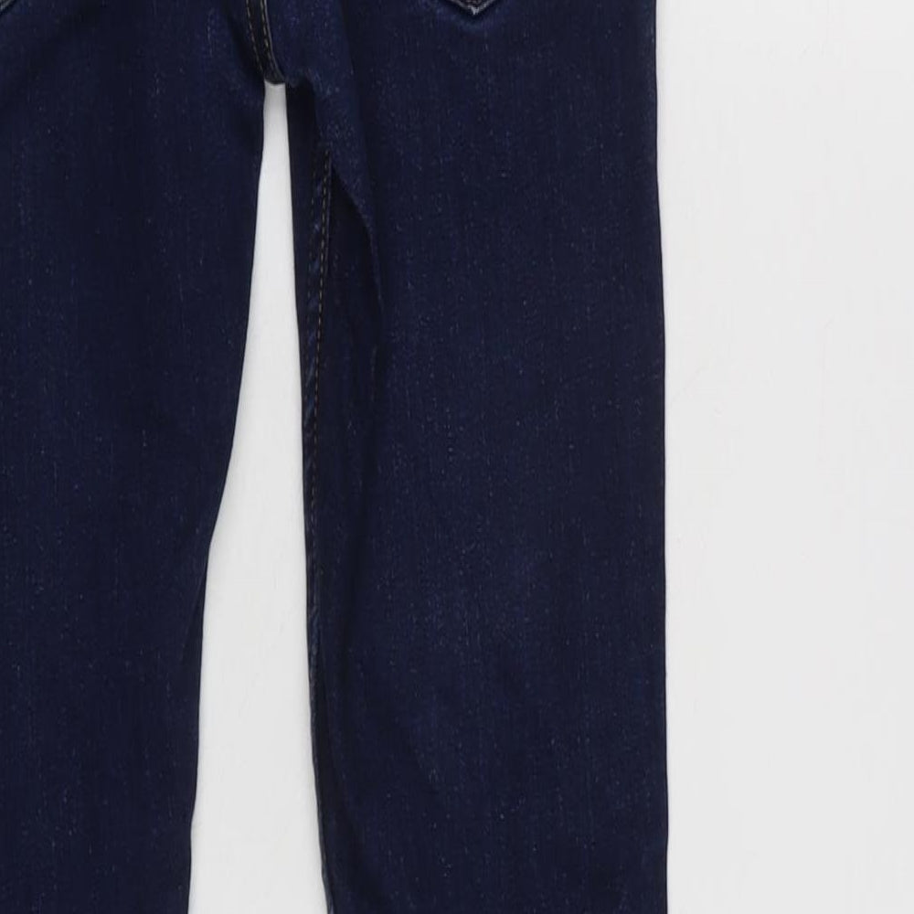 Topman Mens Blue Cotton Blend Skinny Jeans Size 28 in L26 in Regular Zip