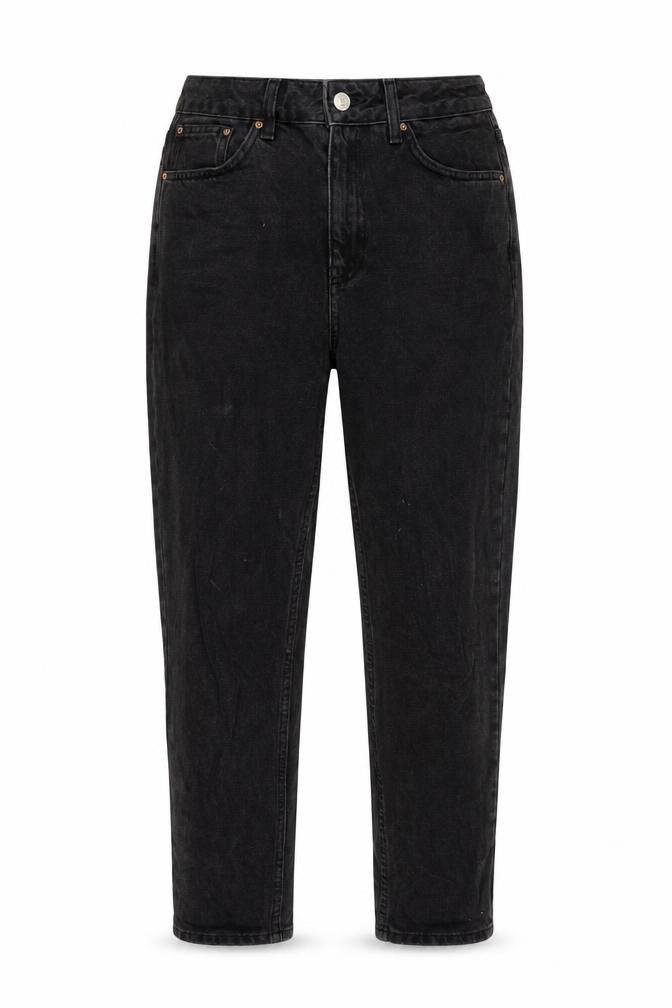 Topshop Womens Grey Cotton Straight Jeans Size 28 in L24.5 in Regular Zip