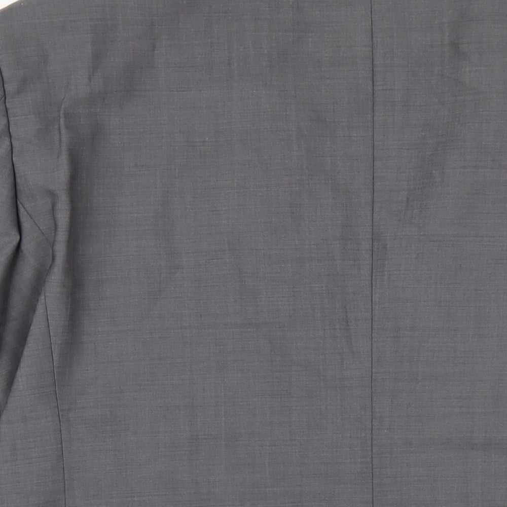 Marks and Spencer Mens Grey Wool Jacket Blazer Size 42 Regular