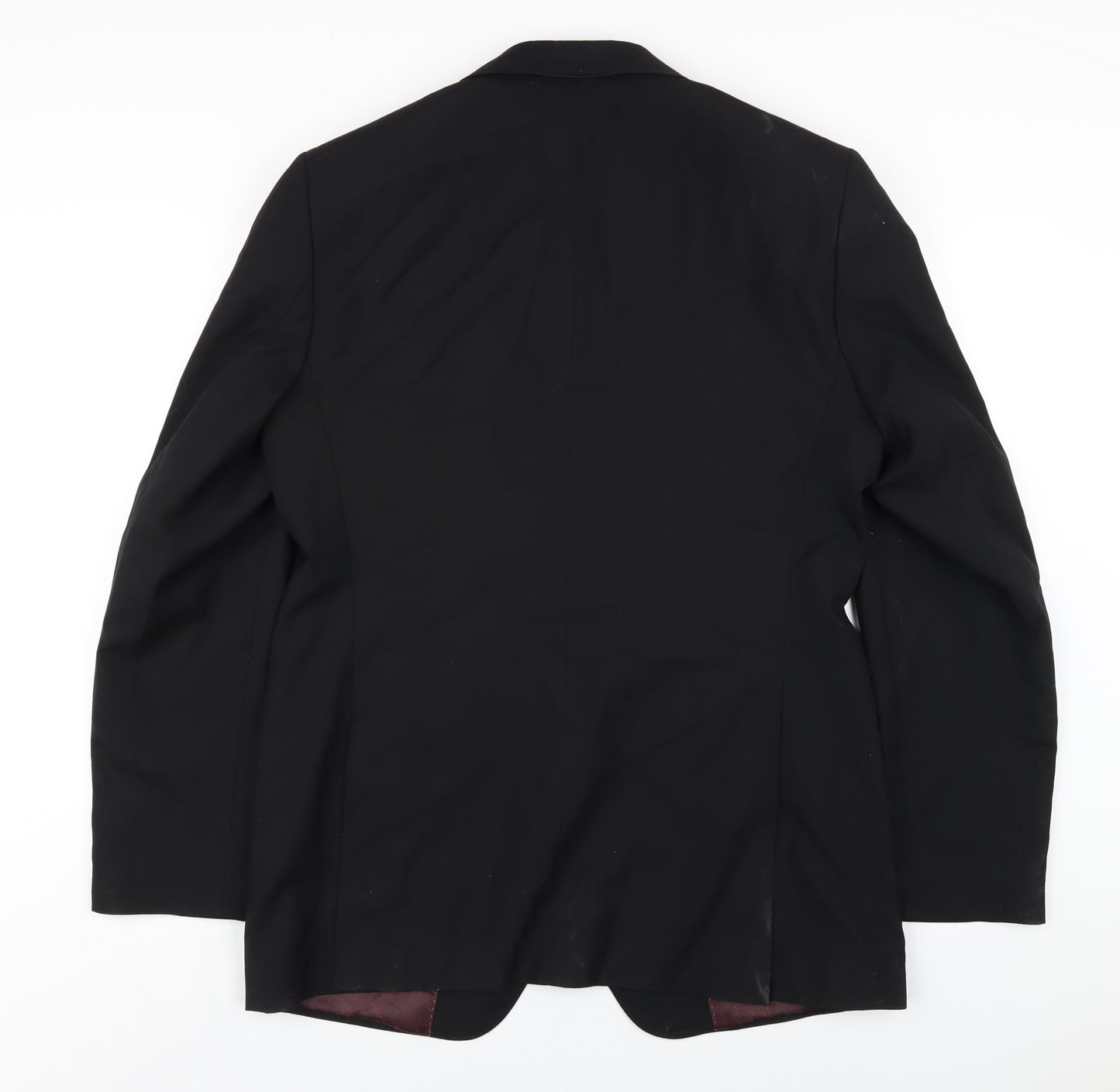 Marks and Spencer Mens Black Wool Jacket Blazer Size 40 Regular