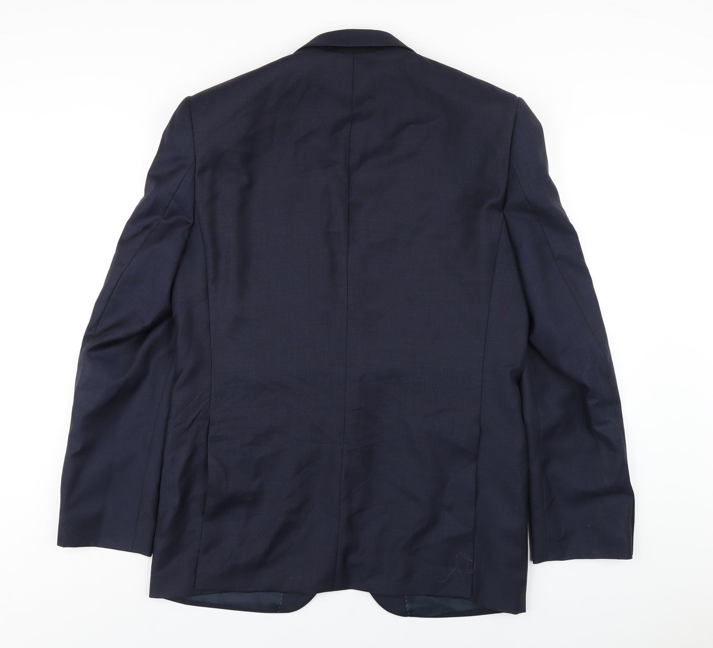 New & Lingwood Mens Blue Polyester Jacket Blazer Size 40 Regular