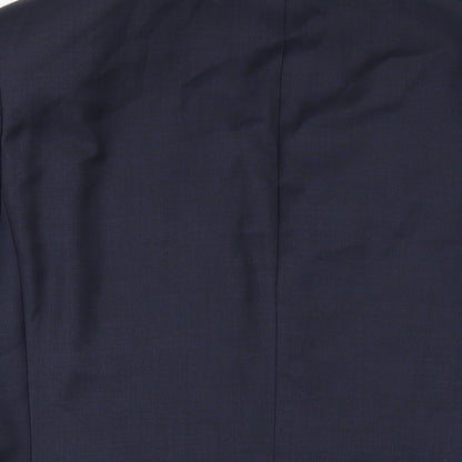 New & Lingwood Mens Blue Polyester Jacket Blazer Size 40 Regular
