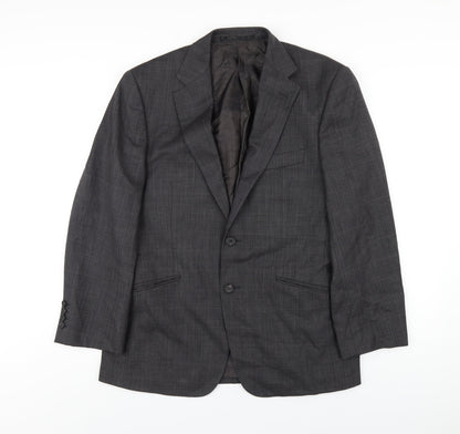 Additional front view of Autograph men’s grey wool jacket blazer, size 38, regular