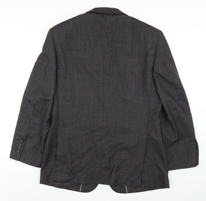 Back view of Autograph men’s grey wool jacket blazer, size 38, regular