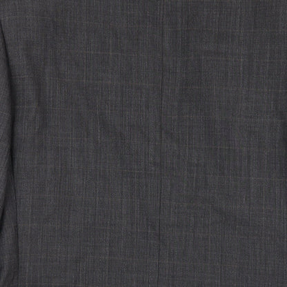 Brand and care label for Autograph men’s grey wool jacket blazer, size 38, regular