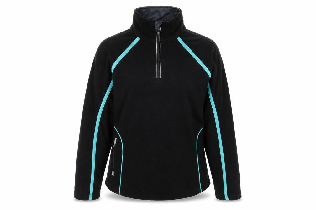 PBSport Womens Black Polyester Pullover Sweatshirt Size XS Zip