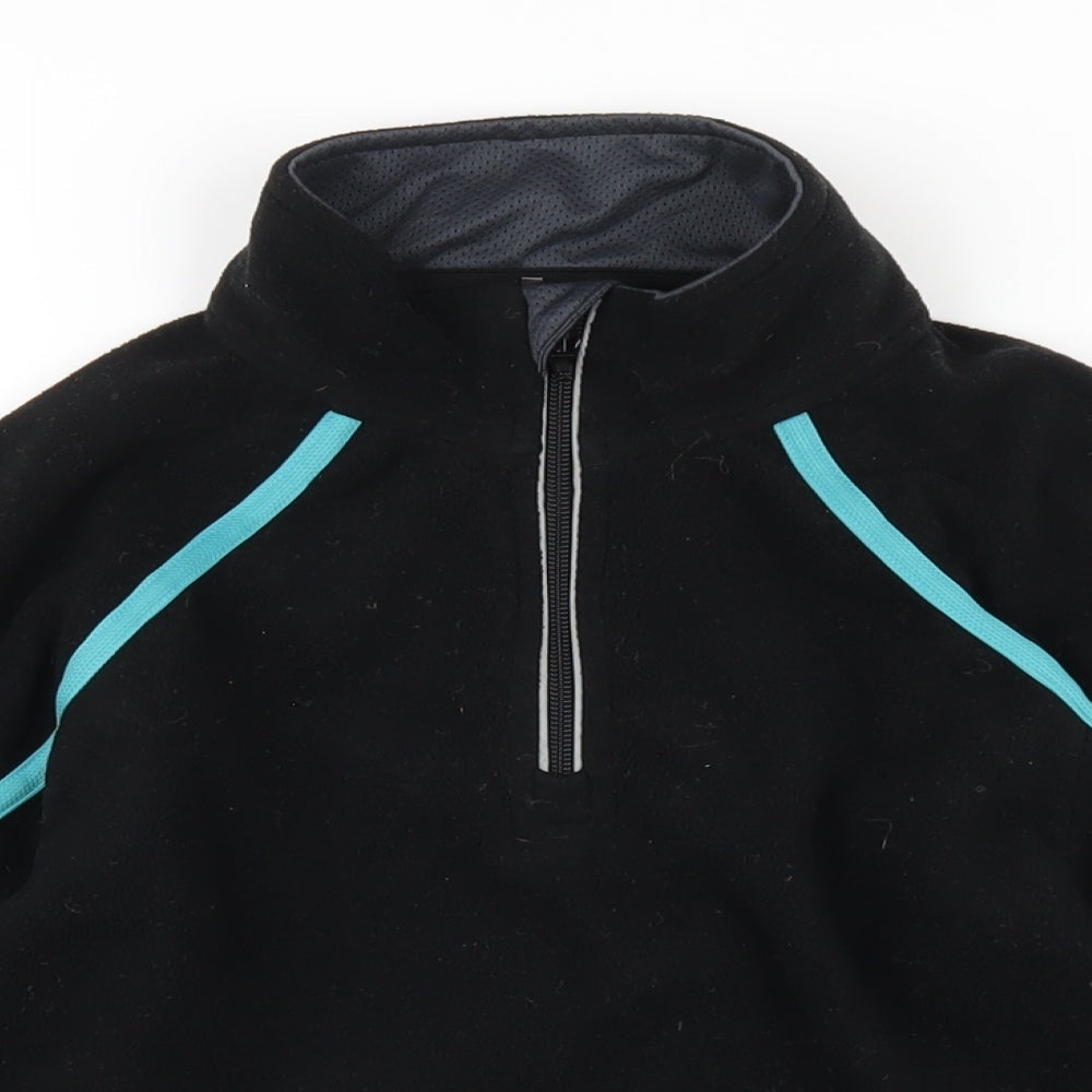 PBSport Womens Black Polyester Pullover Sweatshirt Size XS Zip
