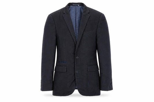Fellini Mens Blue Polyester Jacket Blazer Size 38 Regular