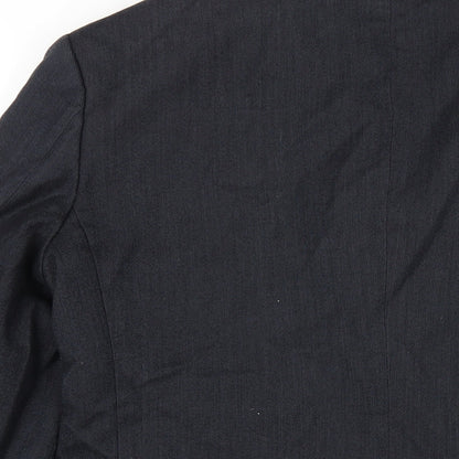 Fellini Mens Blue Polyester Jacket Blazer Size 38 Regular