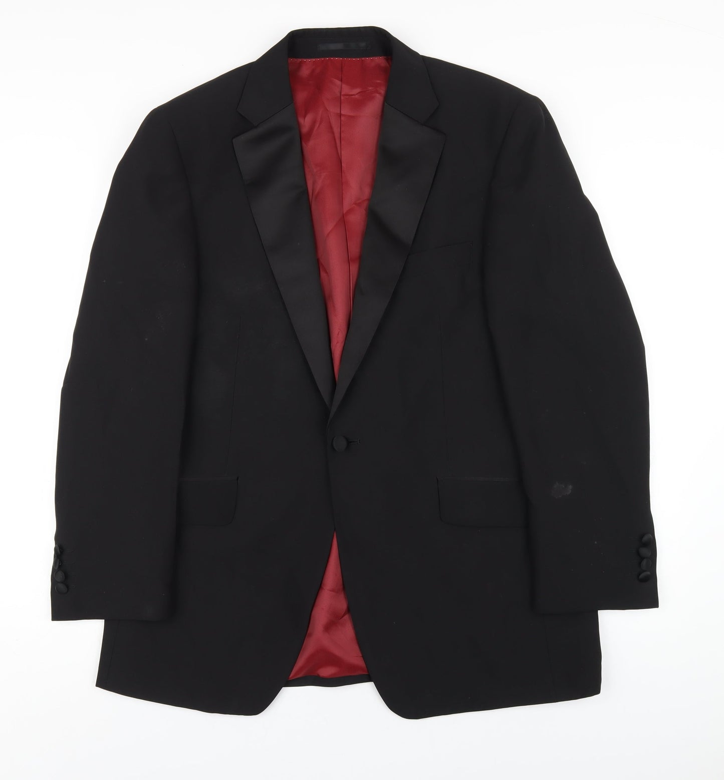 Charlton Gray Mens Black Polyester Jacket Blazer Size 40 Regular