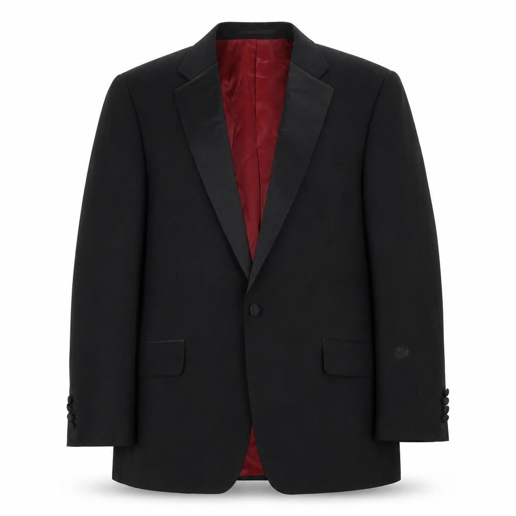 Charlton Gray Mens Black Polyester Jacket Blazer Size 40 Regular