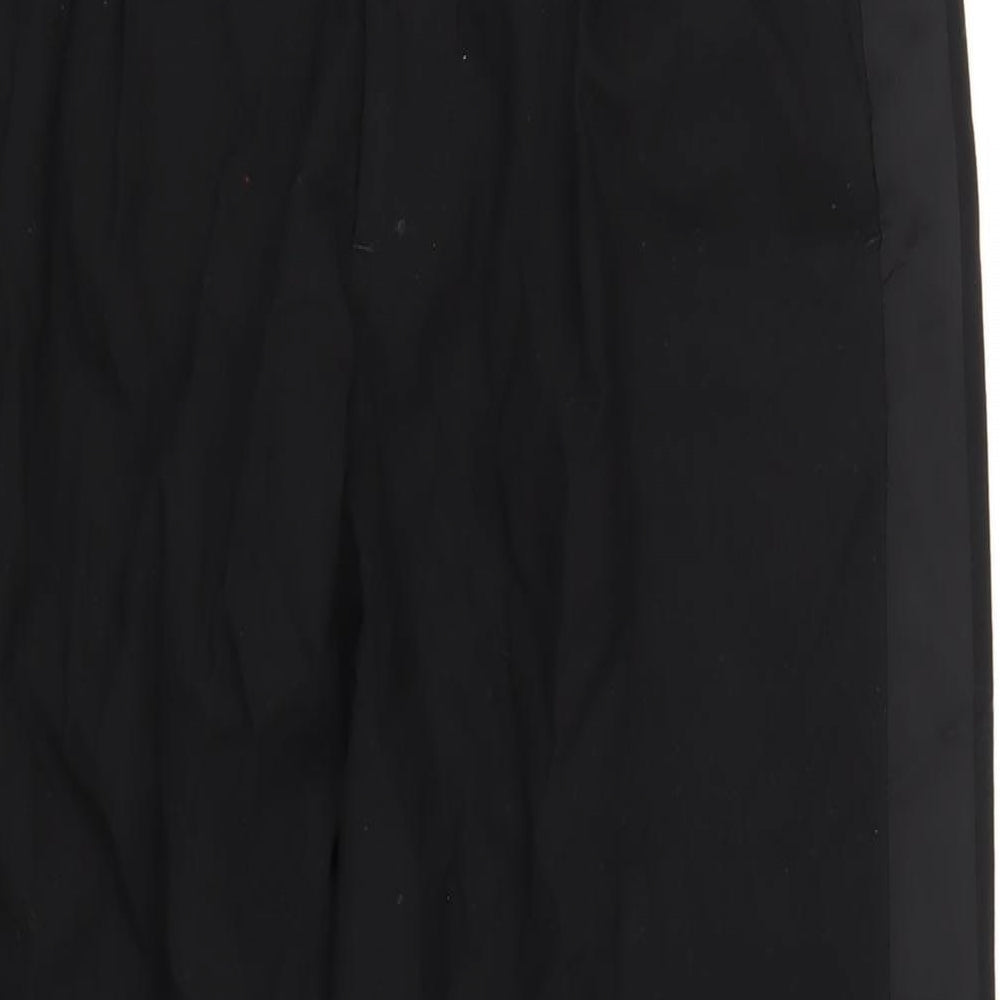 H&M Mens Black Polyester Tuxedo Suit Trousers Size 46 Regular