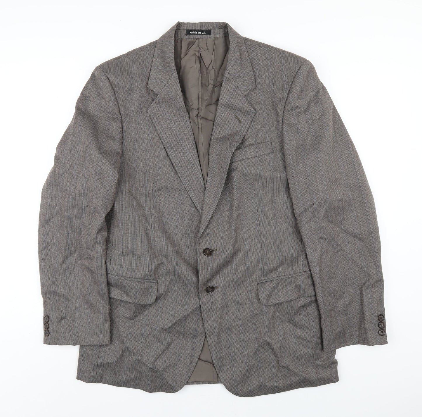 St Michael Mens Grey Wool Jacket Blazer Size 40 Regular