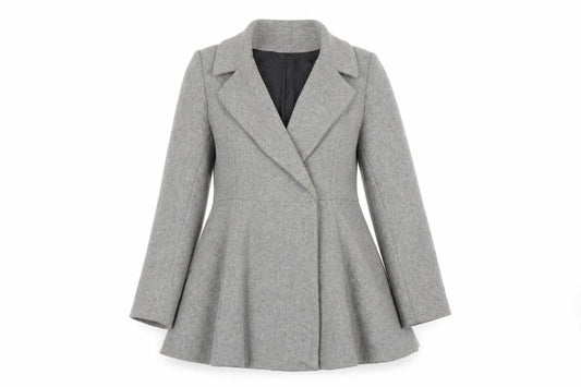 ASOS Womens Grey Pea Coat Coat Size 10 Button