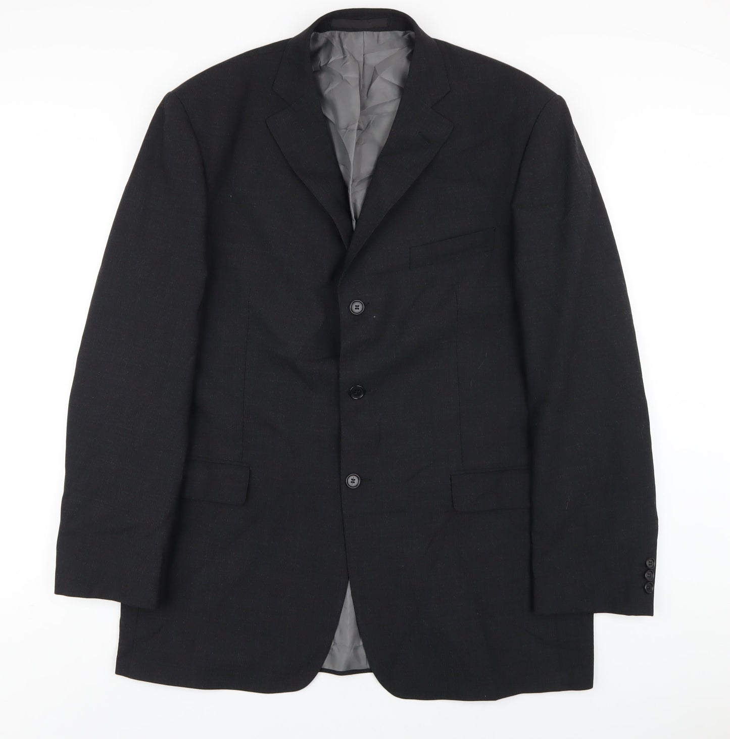 Marks and Spencer Mens Grey Polyester Jacket Blazer Size 44 Regular