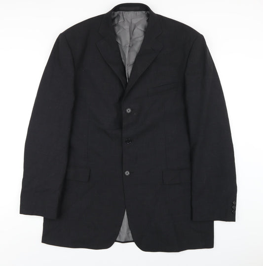 Marks and Spencer Mens Grey Polyester Jacket Blazer Size 44 Regular