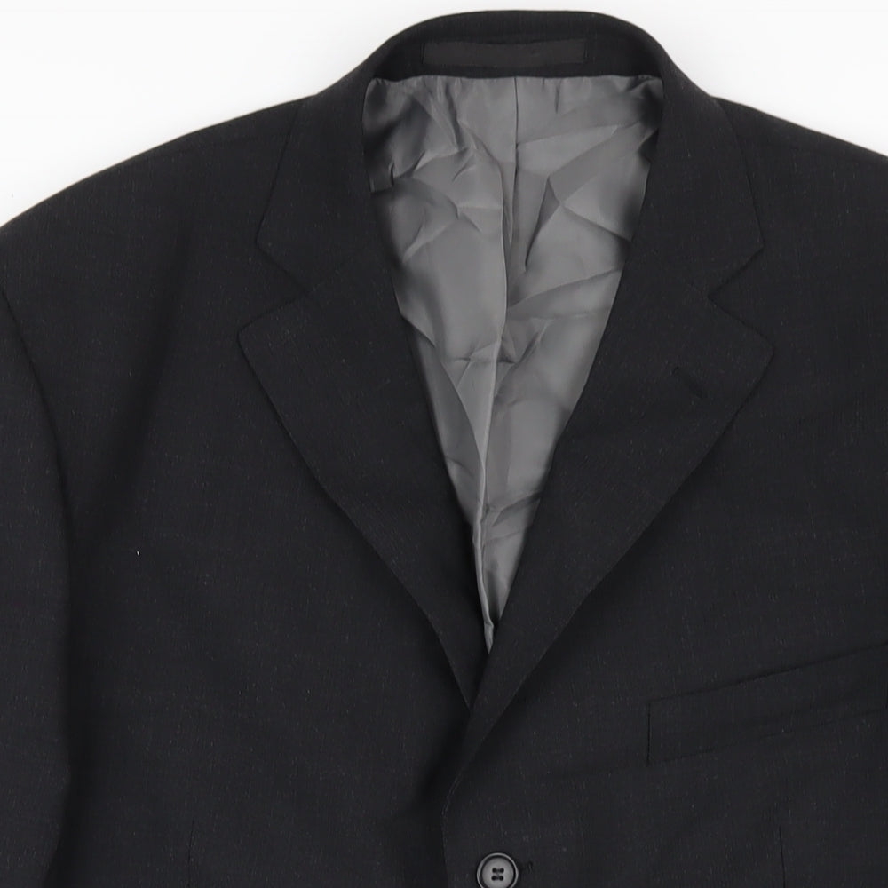 Marks and Spencer Mens Grey Polyester Jacket Blazer Size 44 Regular