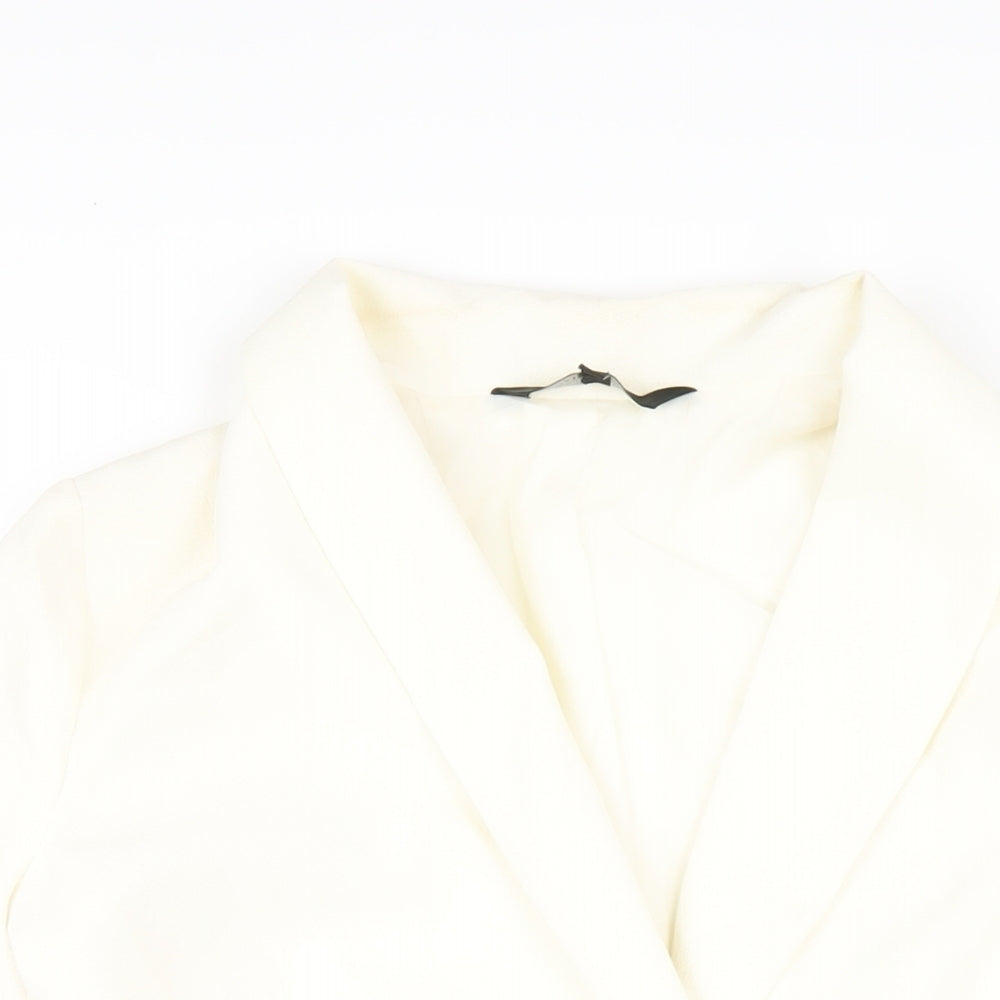 NEXT Womens Ivory Jacket Blazer Size 6 Button