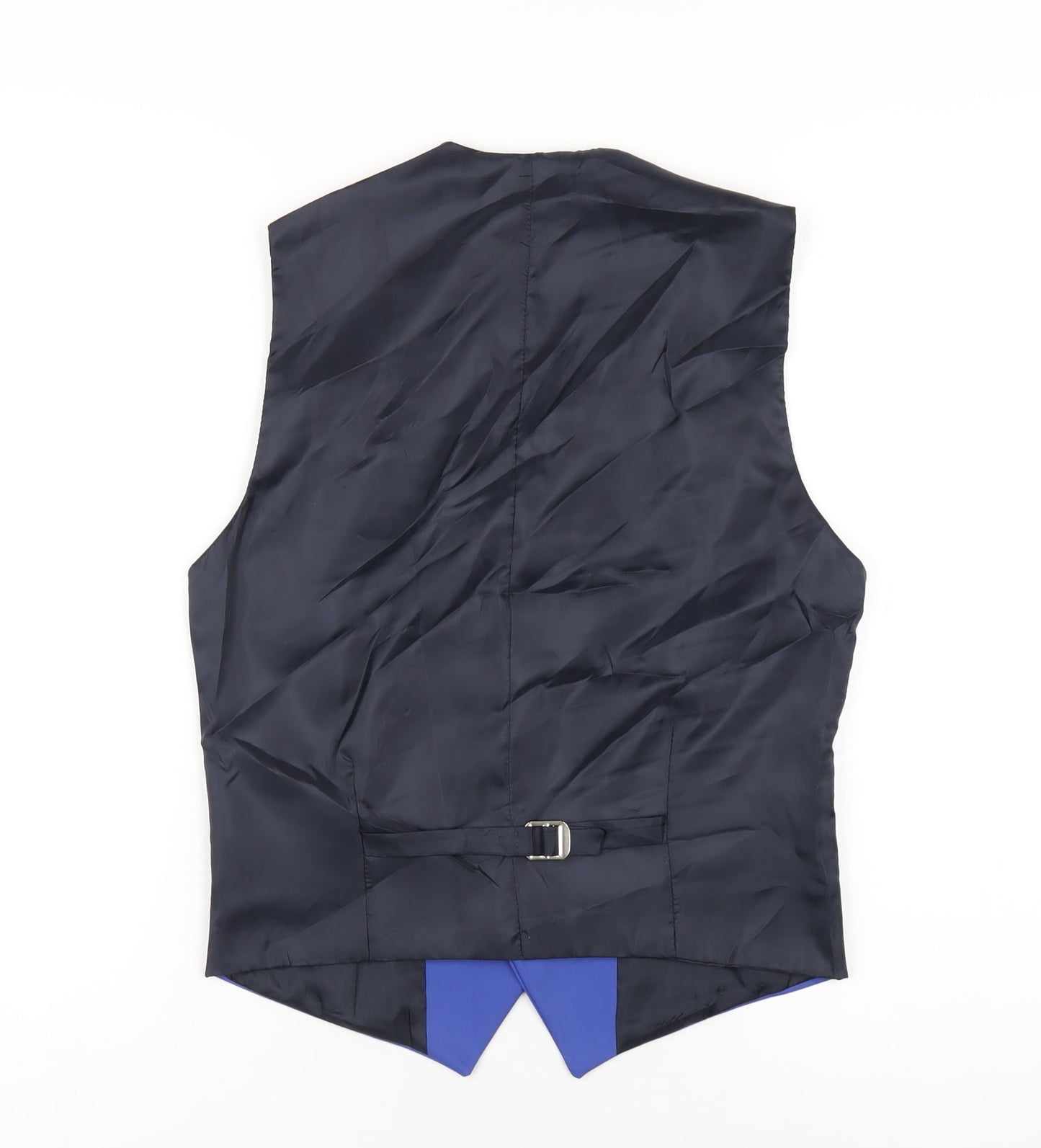 Boohoo Mens Blue Polyester Jacket Suit Waistcoat Size 36 Regular