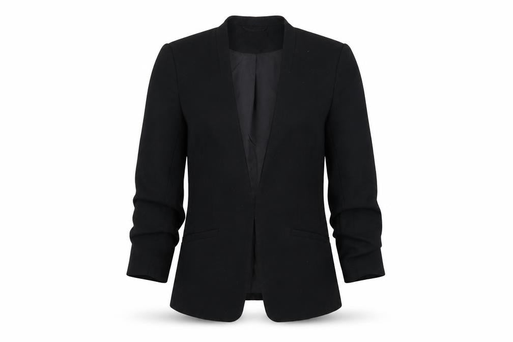 H&M Womens Black Polyester Jacket Blazer Size 8