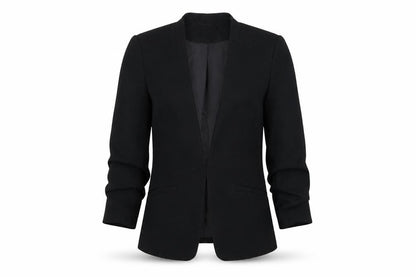H&M Womens Black Polyester Jacket Blazer Size 8