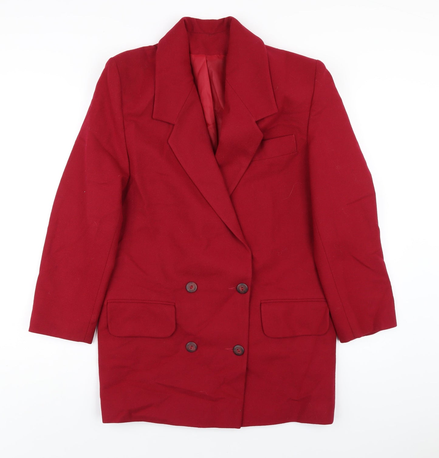 St Bernard Womens Red Jacket Blazer Size 10 Button