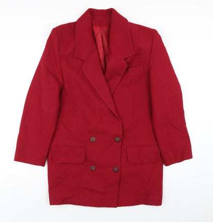 St Bernard Womens Red Jacket Blazer Size 10 Button