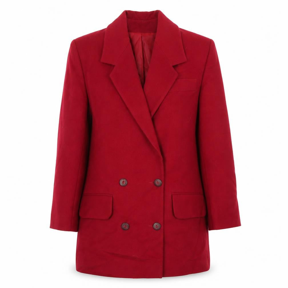 St Bernard Womens Red Jacket Blazer Size 10 Button