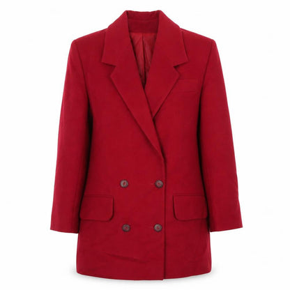 St Bernard Womens Red Jacket Blazer Size 10 Button