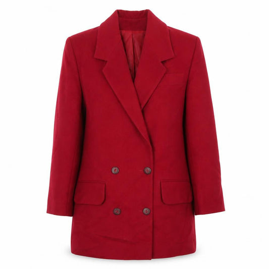 St Bernard Womens Red Jacket Blazer Size 10 Button