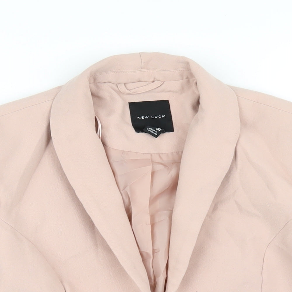New Look Womens Pink Jacket Blazer Size 8