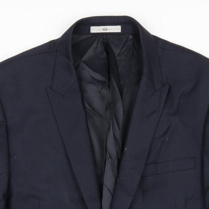 Hilton Weiner Mens Blue Wool Jacket Blazer Size 44 Regular