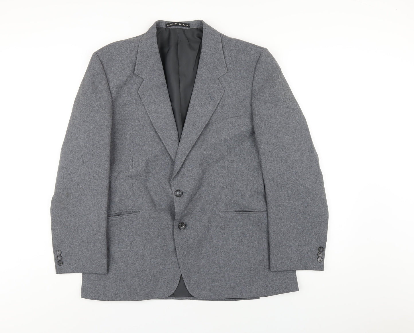 Dunn & Co Mens Grey Polyester Jacket Blazer Size 44 Regular