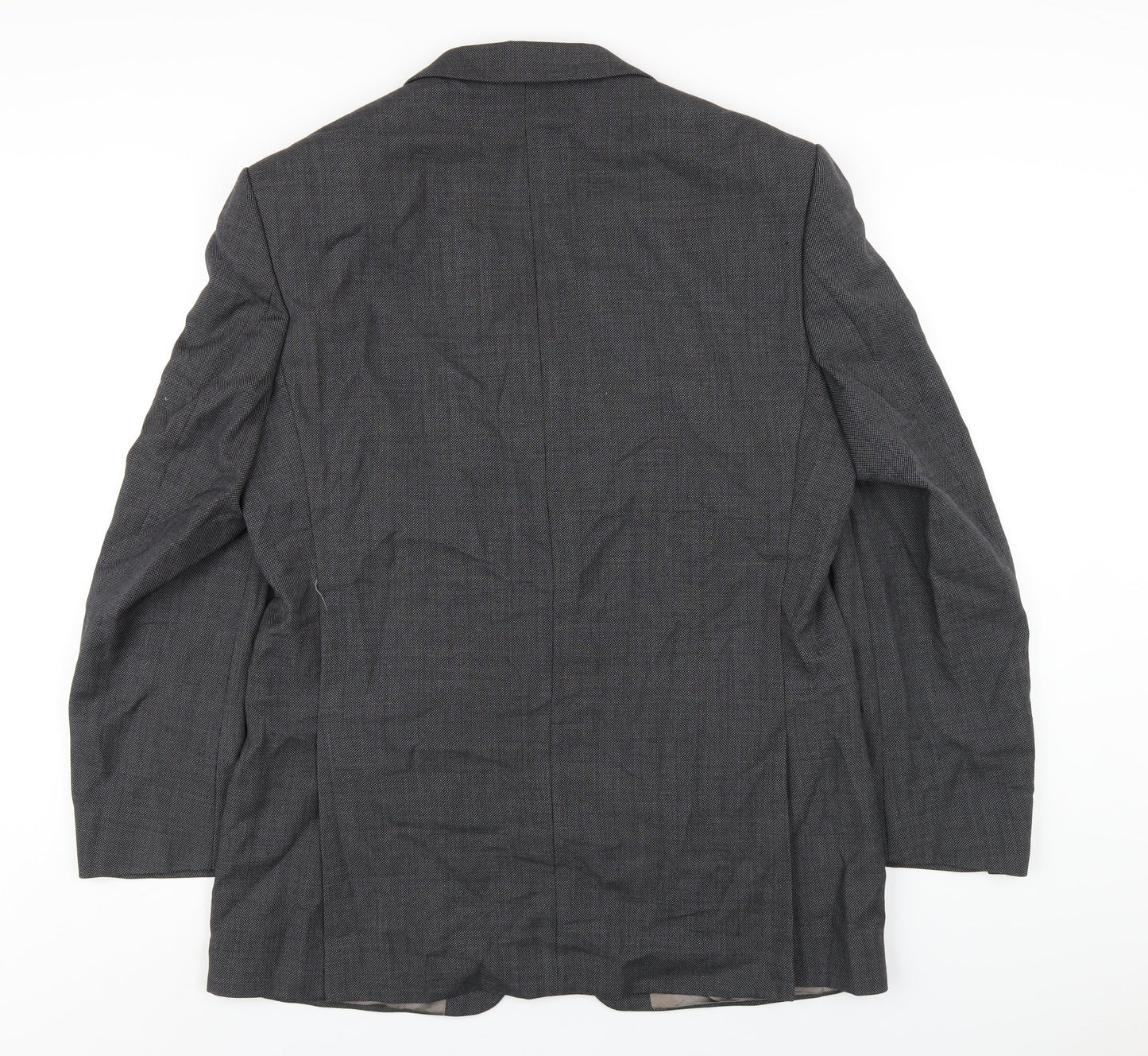 Marks and Spencer Mens Grey Wool Jacket Blazer Size 40 Regular