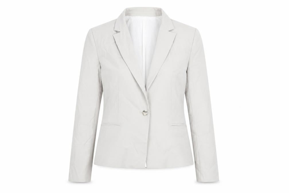 Zara Womens Grey Polyester Jacket Blazer Size 10