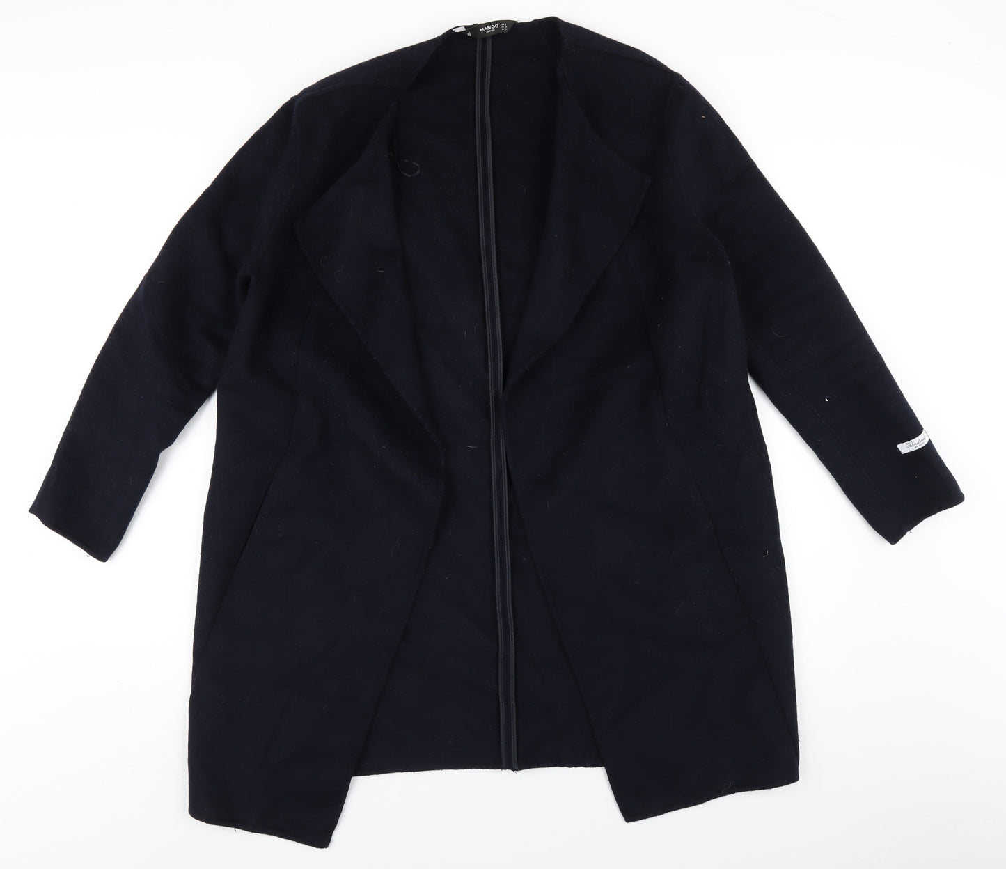 Mango Womens Blue Overcoat Coat Size S