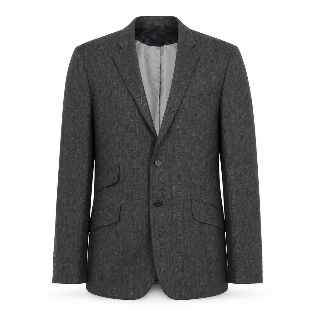 JUNK de LUXE Mens Grey Viscose Jacket Blazer Size 48 Regular
