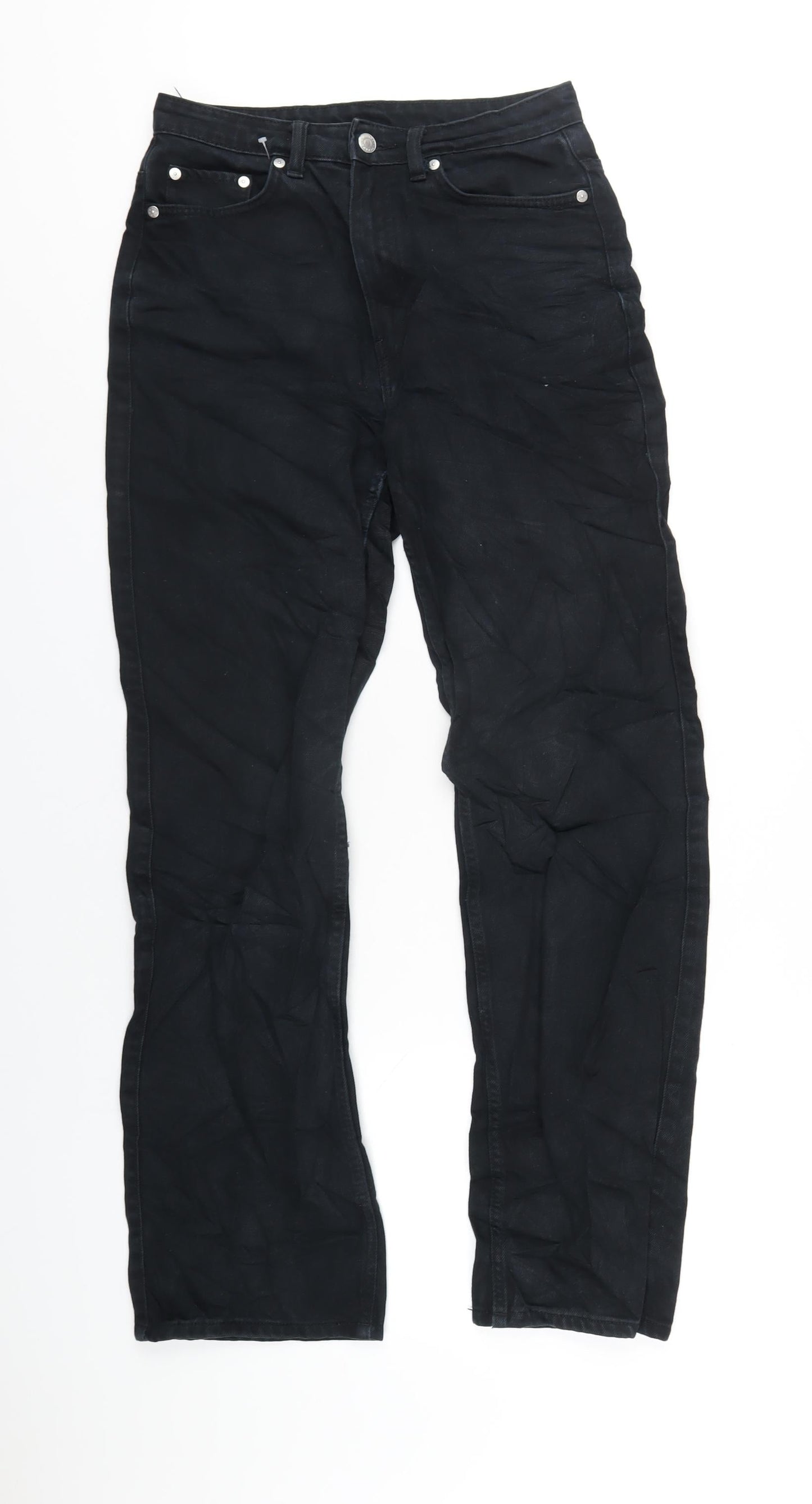 VERO MODA Womens Black Cotton Straight Jeans Size 27 in L32 in Regular Zip