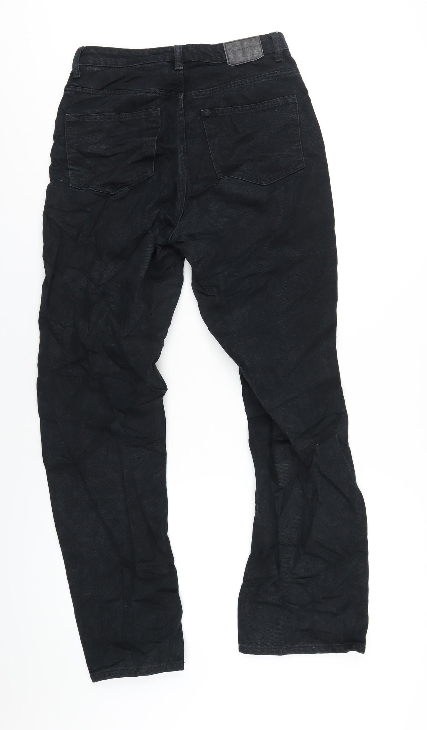 VERO MODA Womens Black Cotton Straight Jeans Size 27 in L32 in Regular Zip