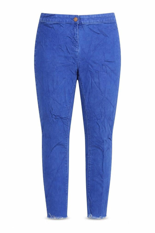 Matalan Womens Blue Cotton Skinny Jeans Size 14 L29 in Regular Zip